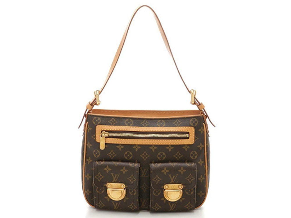 Louis Vuitton Shoulder Hudson Bag Monogram LV Brown